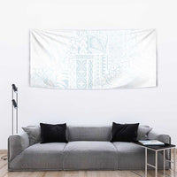 Samoa Lotu Tamaiti Mamanu Siapo Tapestry Off White Plumeria - Polynesian Pride