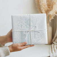 Samoa Lotu Tamaiti Mamanu Siapo Wrapping Paper Off White Plumeria