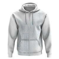 Samoa Lotu Tamaiti Mamanu Siapo Zip Hoodie Off White Plumeria LT7 Zip Hoodie Baby Blue - Polynesian Pride