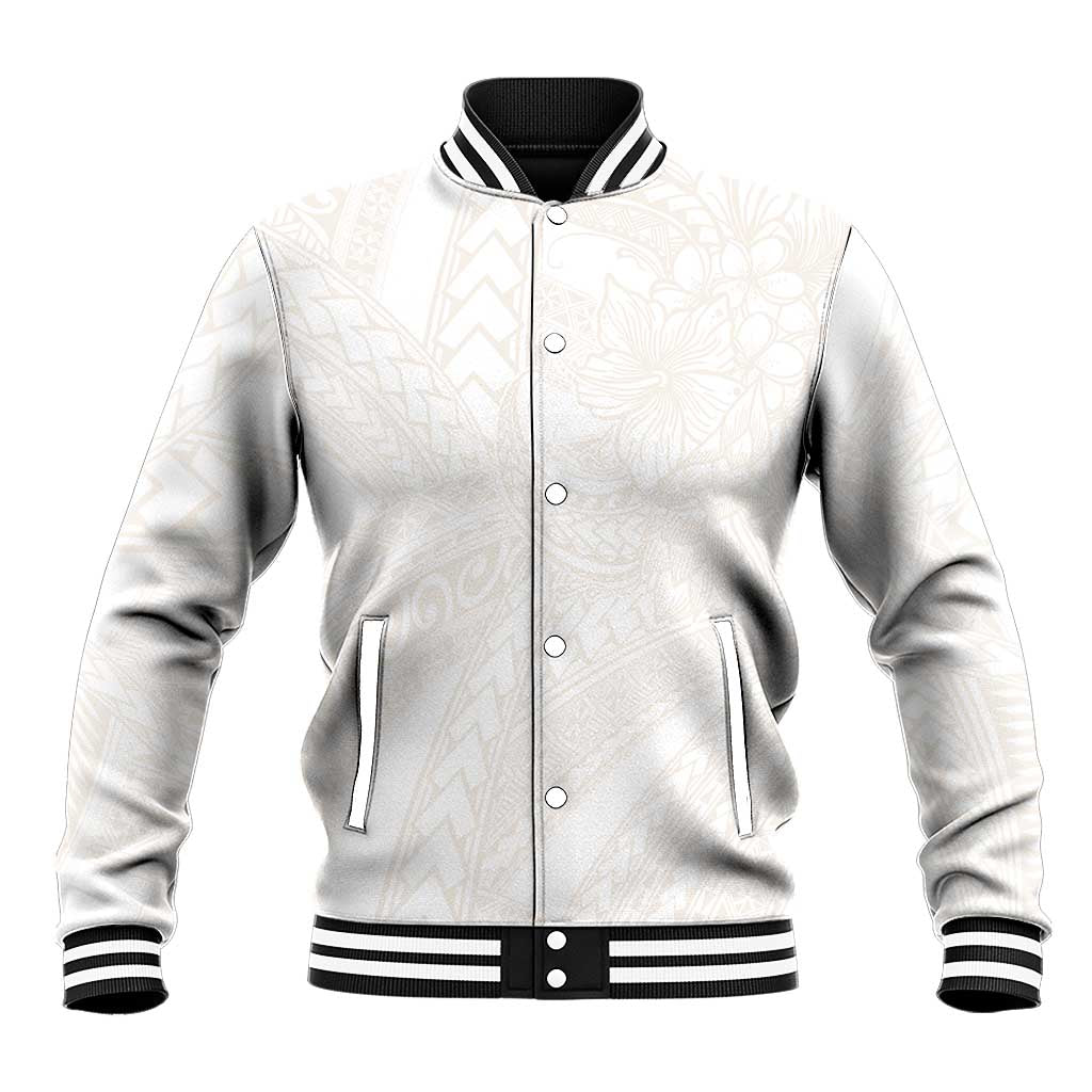 Samoa Lotu Tamaiti Ivory Baseball Jacket Teuila Tatau - Polynesian Pride