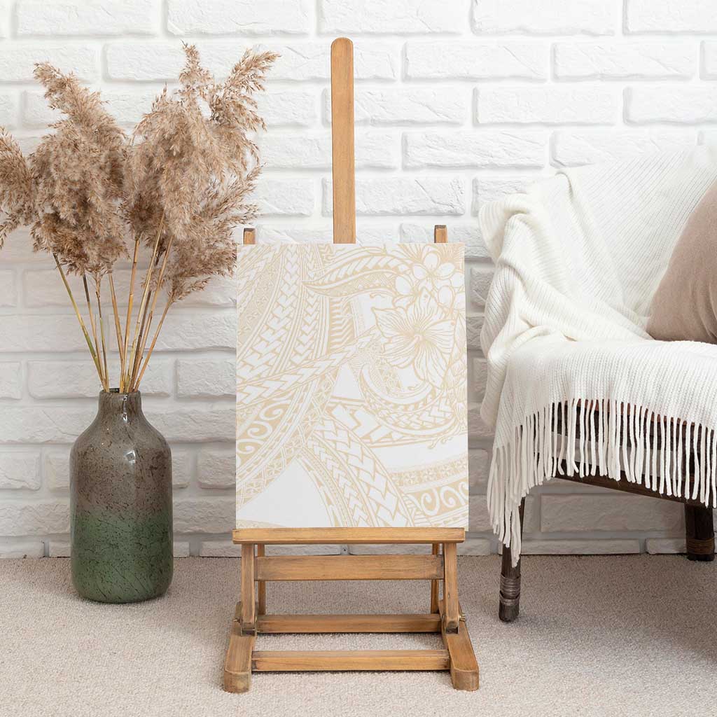 Samoa Lotu Tamaiti Ivory Canvas Wall Art Teuila Tatau - Polynesian Pride