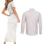 Samoa Lotu Tamaiti Ivory Couples Matching Short Sleeve Bodycon Dress and Long Sleeve Button Shirt Teuila Tatau - Polynesian Pride