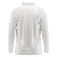 Samoa Lotu Tamaiti Ivory Long Sleeve Polo Shirt Teuila Tatau - Polynesian Pride