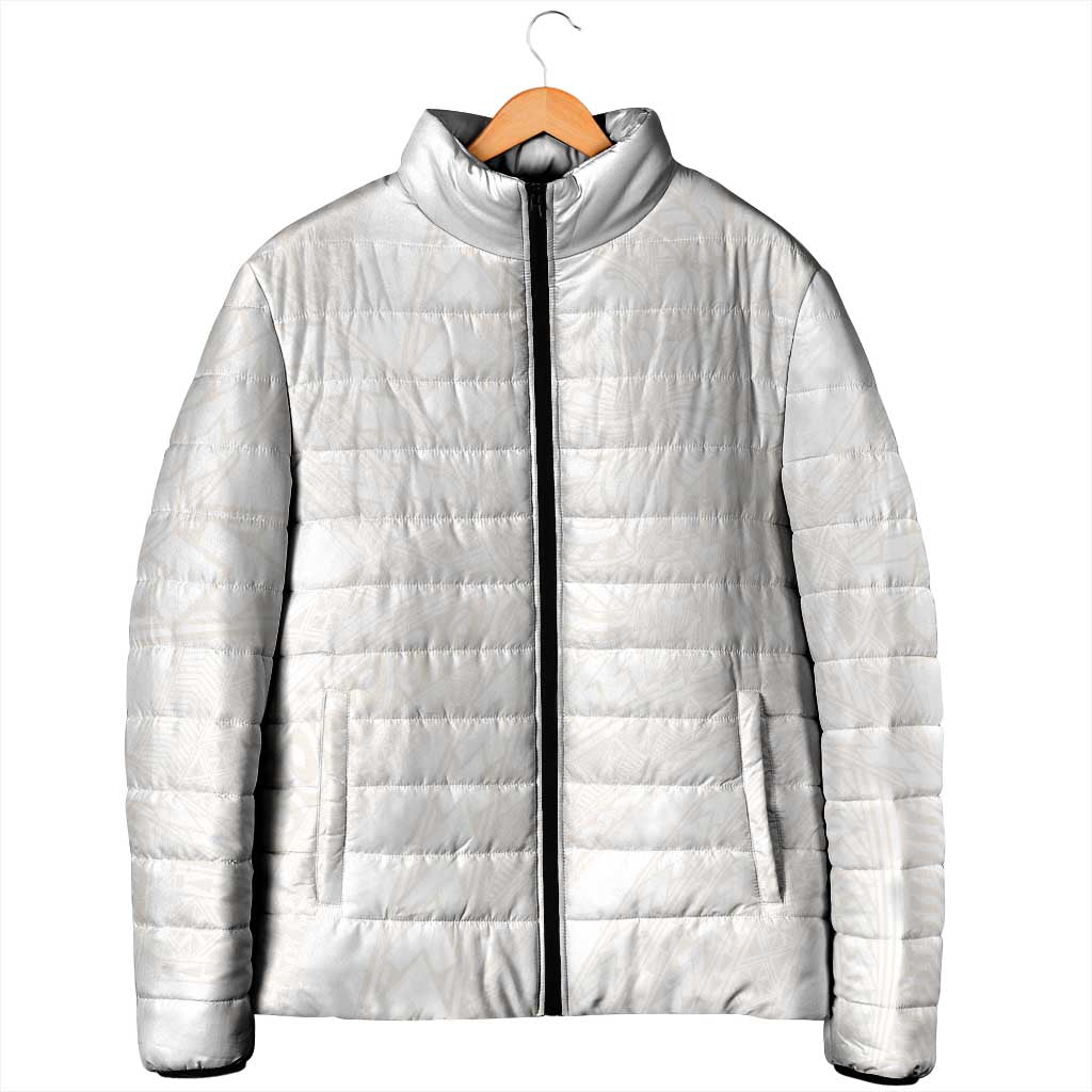 Samoa Lotu Tamaiti Ivory Padded Jacket Teuila Tatau - Polynesian Pride