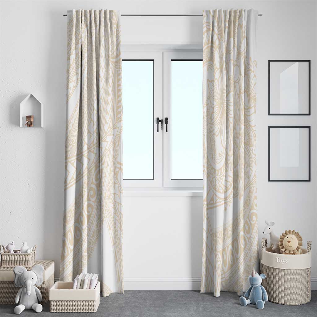Samoa Lotu Tamaiti Ivory Window Curtain Teuila Tatau - Polynesian Pride