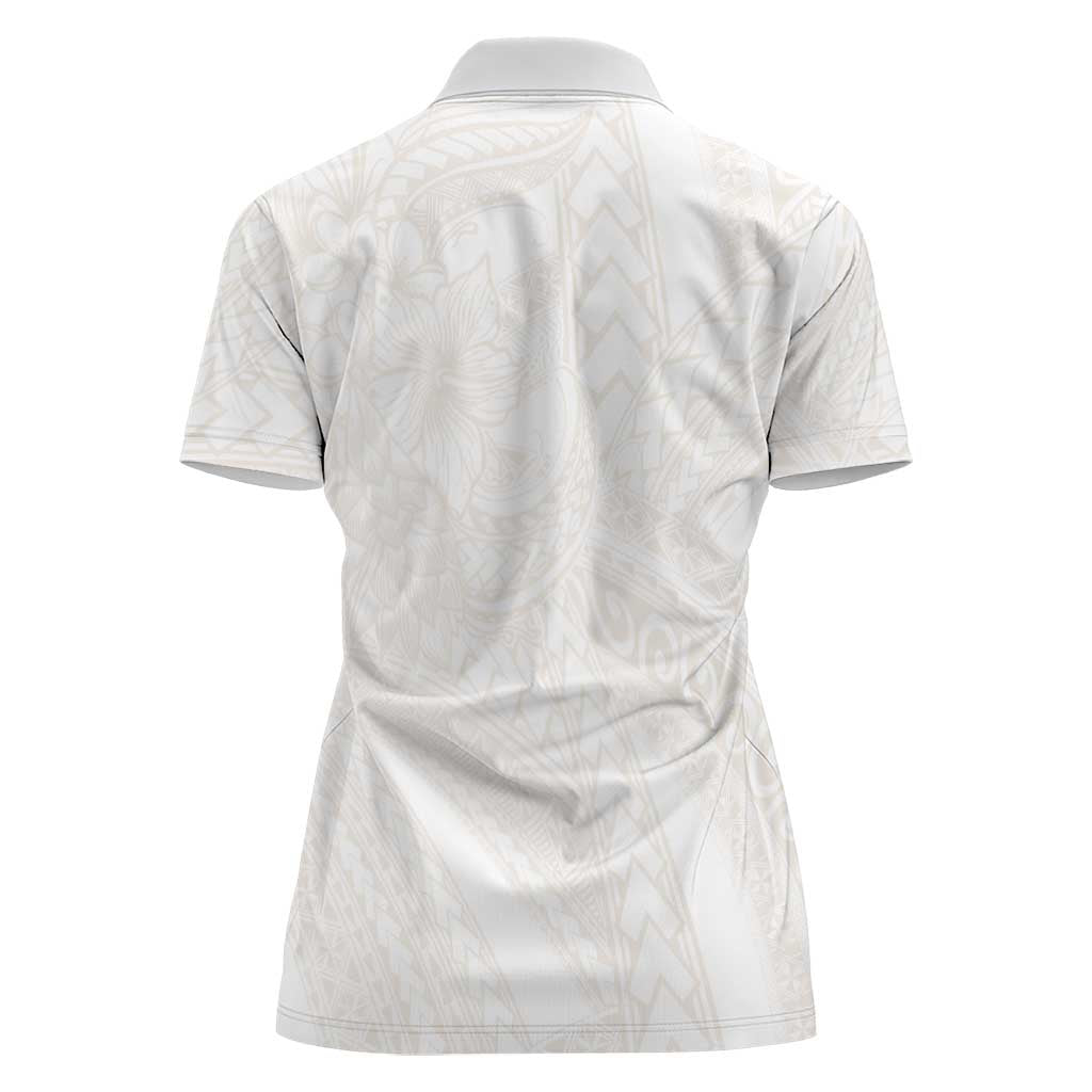 Samoa Lotu Tamaiti Ivory Women Polo Shirt Teuila Tatau - Polynesian Pride