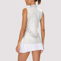 Samoa Lotu Tamaiti Ivory Women Sleeveless Polo Shirt Teuila Tatau - Polynesian Pride