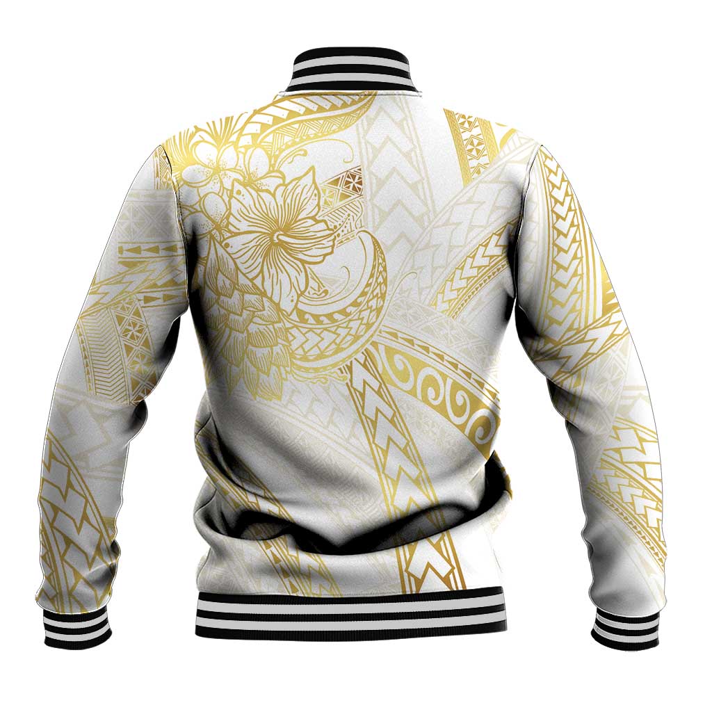 Samoa Lotu Tamaiti Gold Baseball Jacket Teuila Tatau - Polynesian Pride