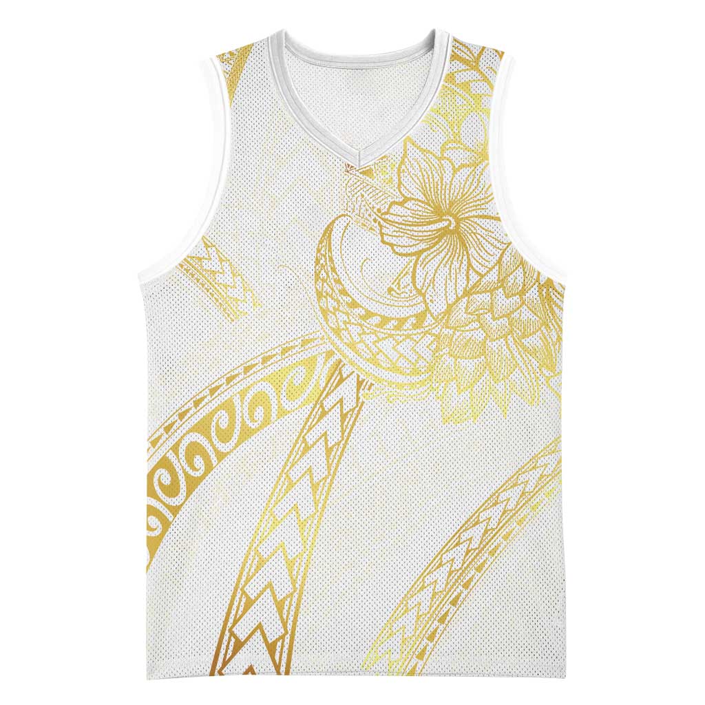 Samoa Lotu Tamaiti Gold Basketball Jersey Teuila Tatau - Polynesian Pride