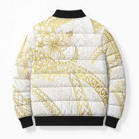 Samoa Lotu Tamaiti Gold Bomber Puffer Jacket Teuila Tatau - Polynesian Pride