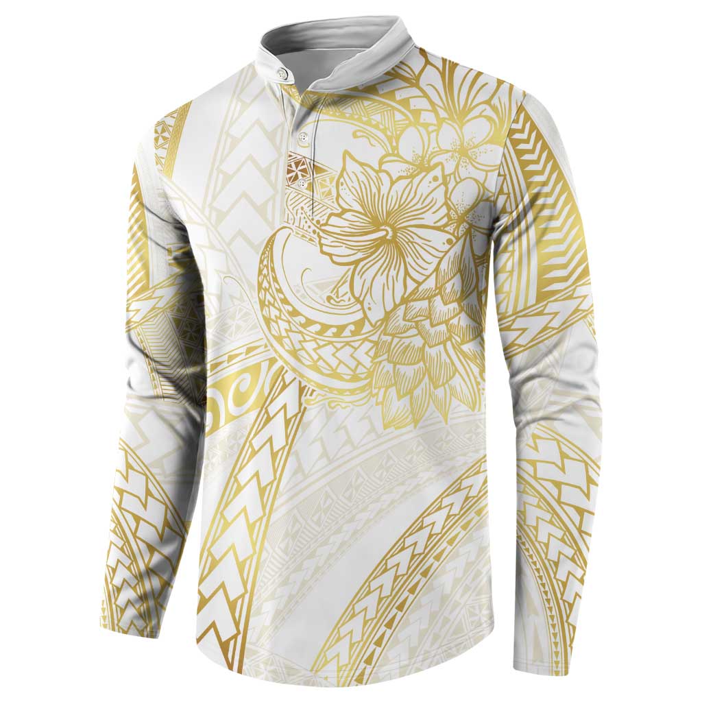 Samoa Lotu Tamaiti Gold Button Sweatshirt Teuila Tatau - Polynesian Pride