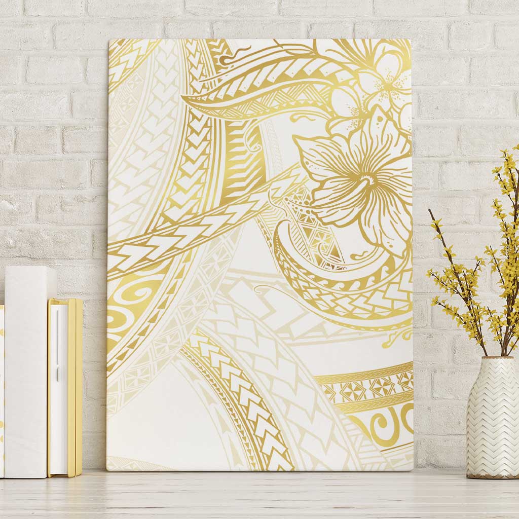 Samoa Lotu Tamaiti Gold Canvas Wall Art Teuila Tatau - Polynesian Pride