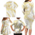 Samoa Lotu Tamaiti Gold Family Matching Long Sleeve Bodycon Dress and Hawaiian Shirt Teuila Tatau - Polynesian Pride