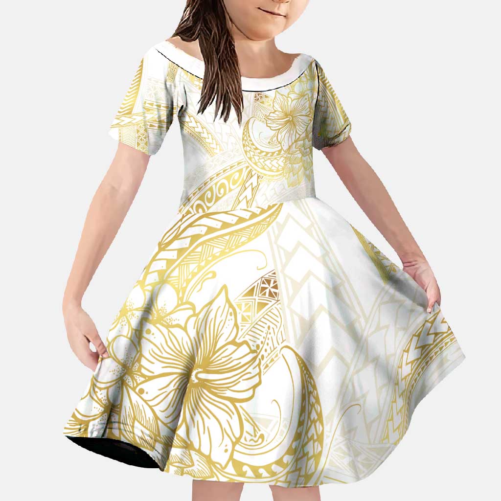 Samoa Lotu Tamaiti Gold Family Matching Mermaid Dress and Hawaiian Shirt Teuila Tatau - Polynesian Pride