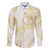 Samoa Lotu Tamaiti Gold Family Matching Off Shoulder Maxi Dress and Hawaiian Shirt Teuila Tatau - Polynesian Pride