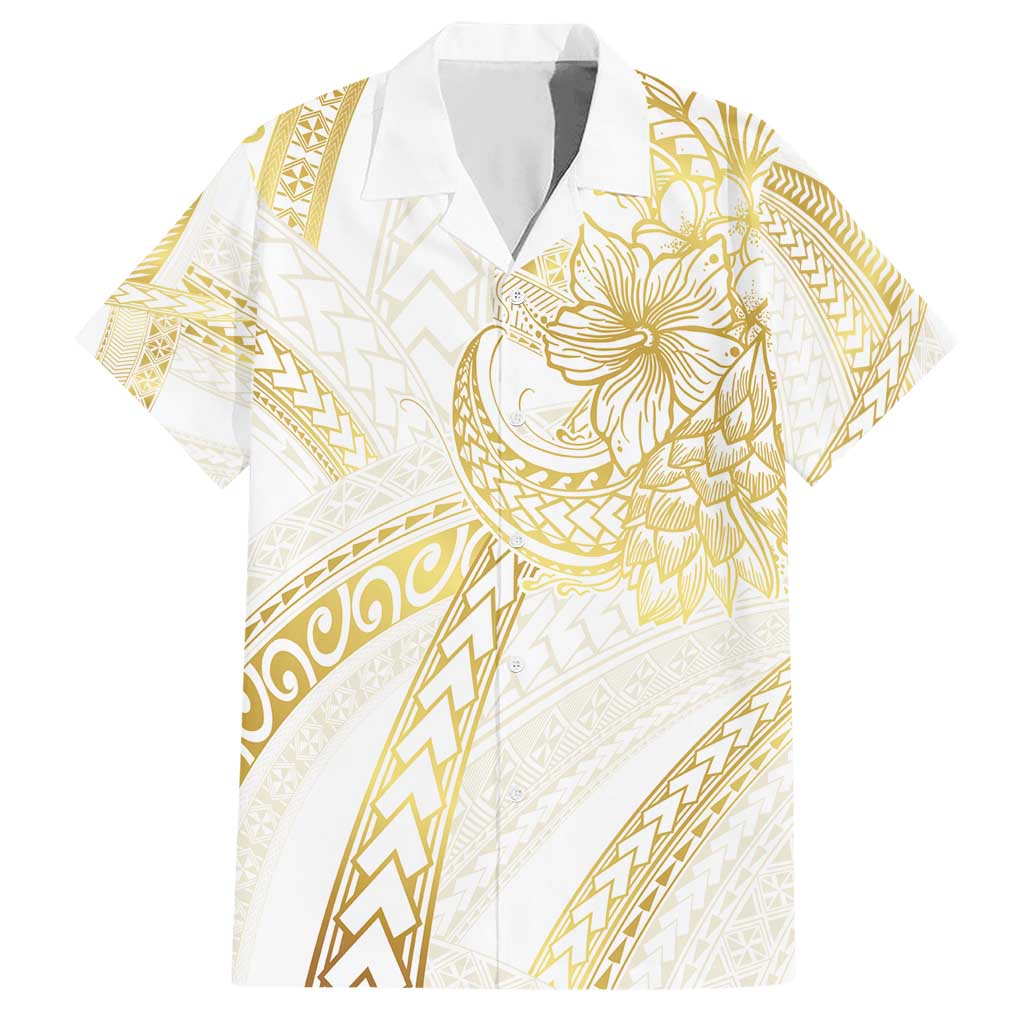 Samoa Lotu Tamaiti Gold Hawaiian Shirt Teuila Tatau - Polynesian Pride