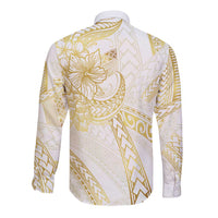 Samoa Lotu Tamaiti Gold Long Sleeve Button Shirt Teuila Tatau - Polynesian Pride