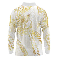 Samoa Lotu Tamaiti Gold Long Sleeve Polo Shirt Teuila Tatau - Polynesian Pride