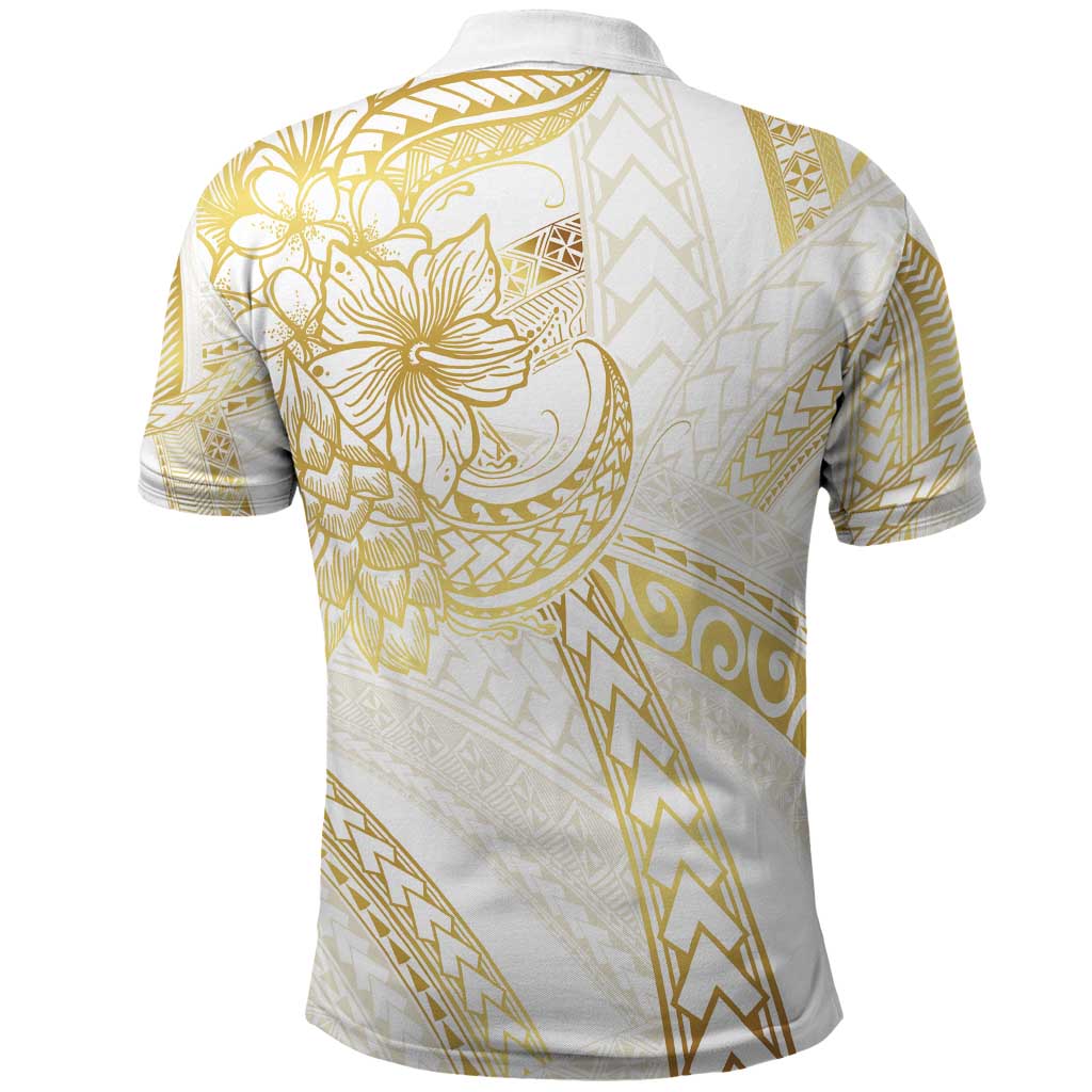 Samoa Lotu Tamaiti Gold Polo Shirt Teuila Tatau LT7 - Polynesian Pride