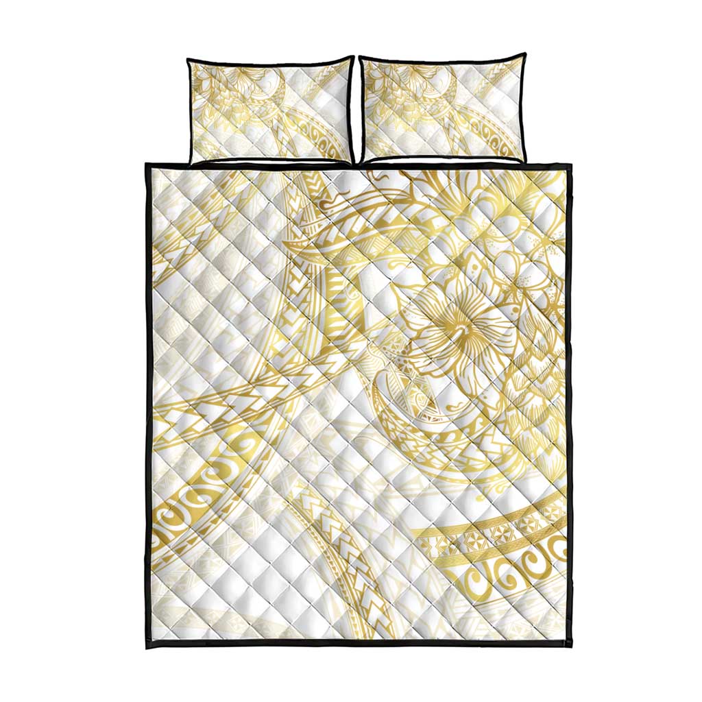 Samoa Lotu Tamaiti Gold Quilt Bed Set Teuila Tatau - Polynesian Pride