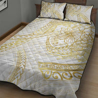 Samoa Lotu Tamaiti Gold Quilt Bed Set Teuila Tatau - Polynesian Pride