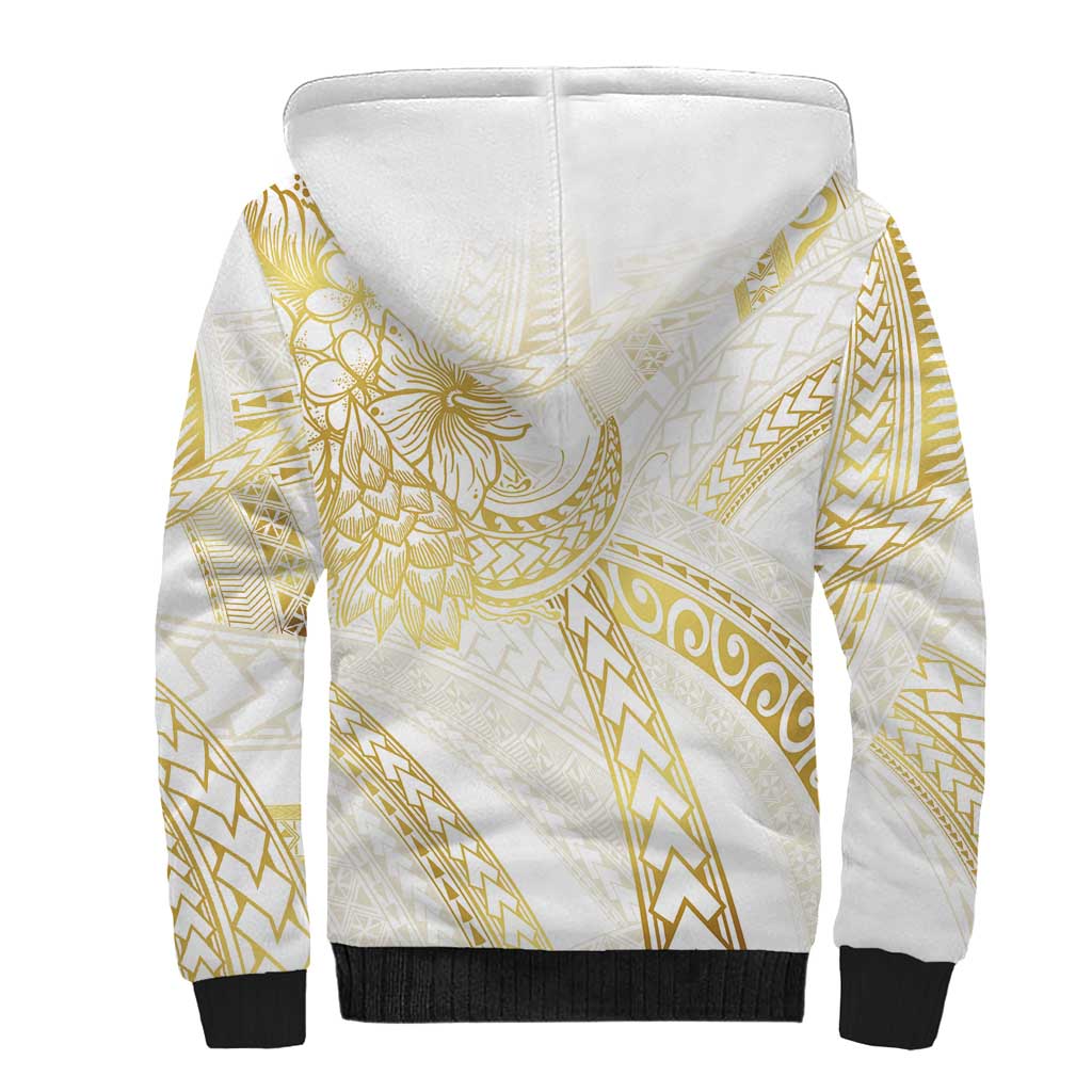Samoa Lotu Tamaiti Gold Sherpa Hoodie Teuila Tatau - Polynesian Pride