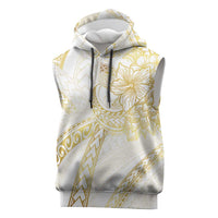Samoa Lotu Tamaiti Gold Sleeveless Hoodie Teuila Tatau - Polynesian Pride