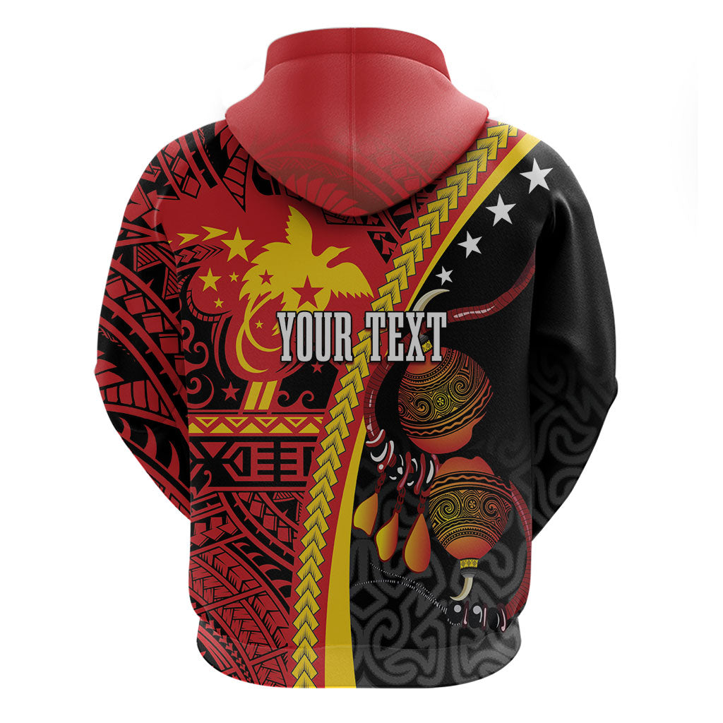 Papua New Guinea Independence Personalised Hoodie PNG Bagi and Lime Pot LT7 - Polynesian Pride