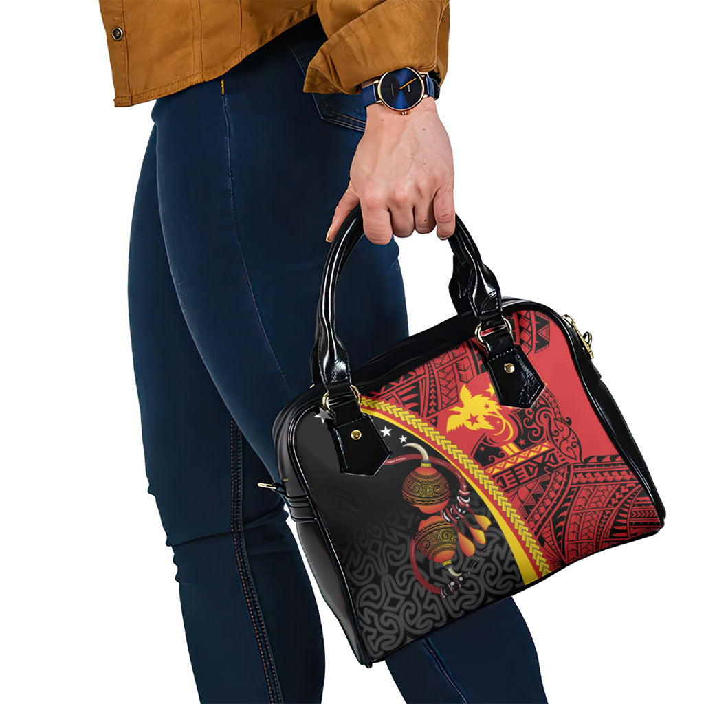 Papua New Guinea Independence Shoulder Handbag PNG Bagi and Lime Pot LT7 - Polynesian Pride