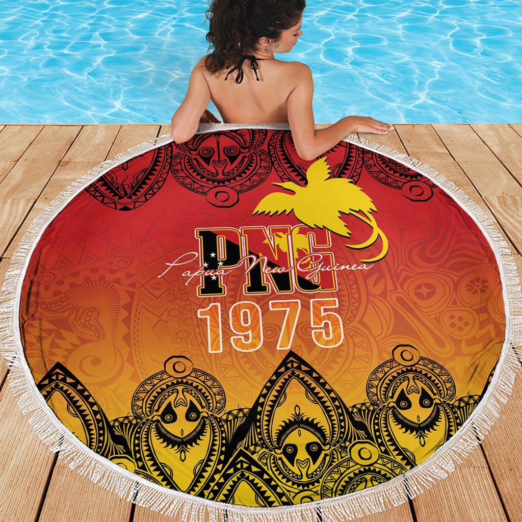 Papua New Guinea 1975 To The Future Beach Blanket Sepik Masks LT7 - Polynesian Pride