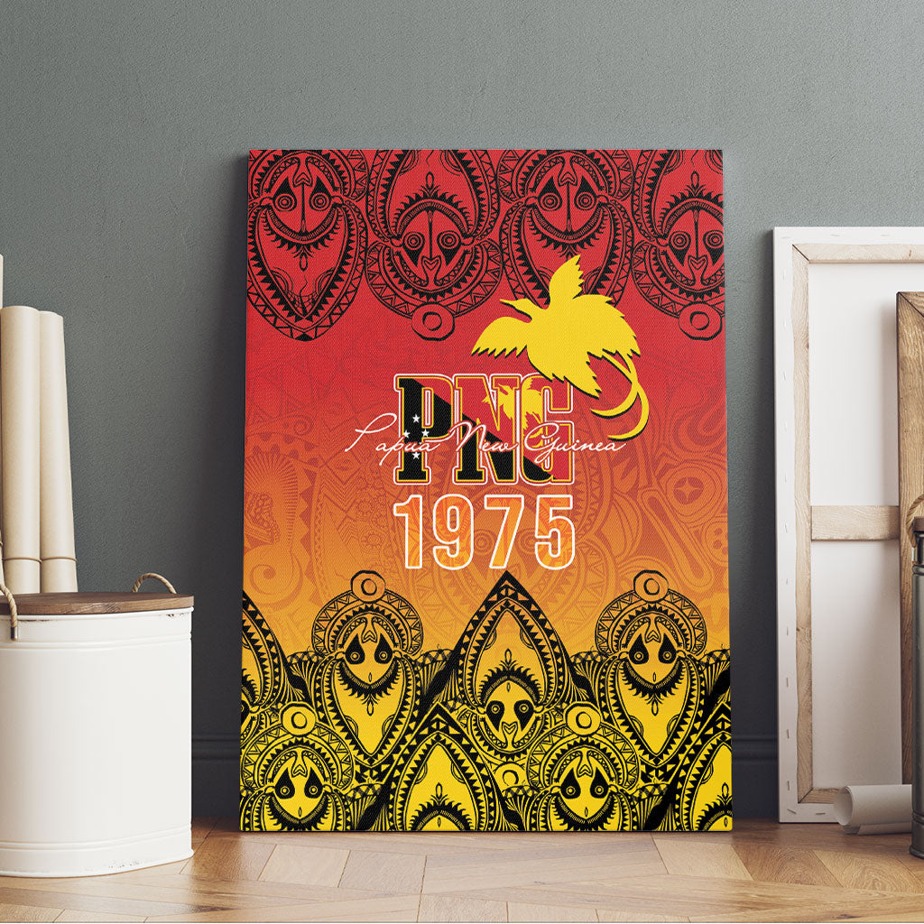 Papua New Guinea 1975 To The Future Canvas Wall Art Sepik Masks LT7 - Polynesian Pride