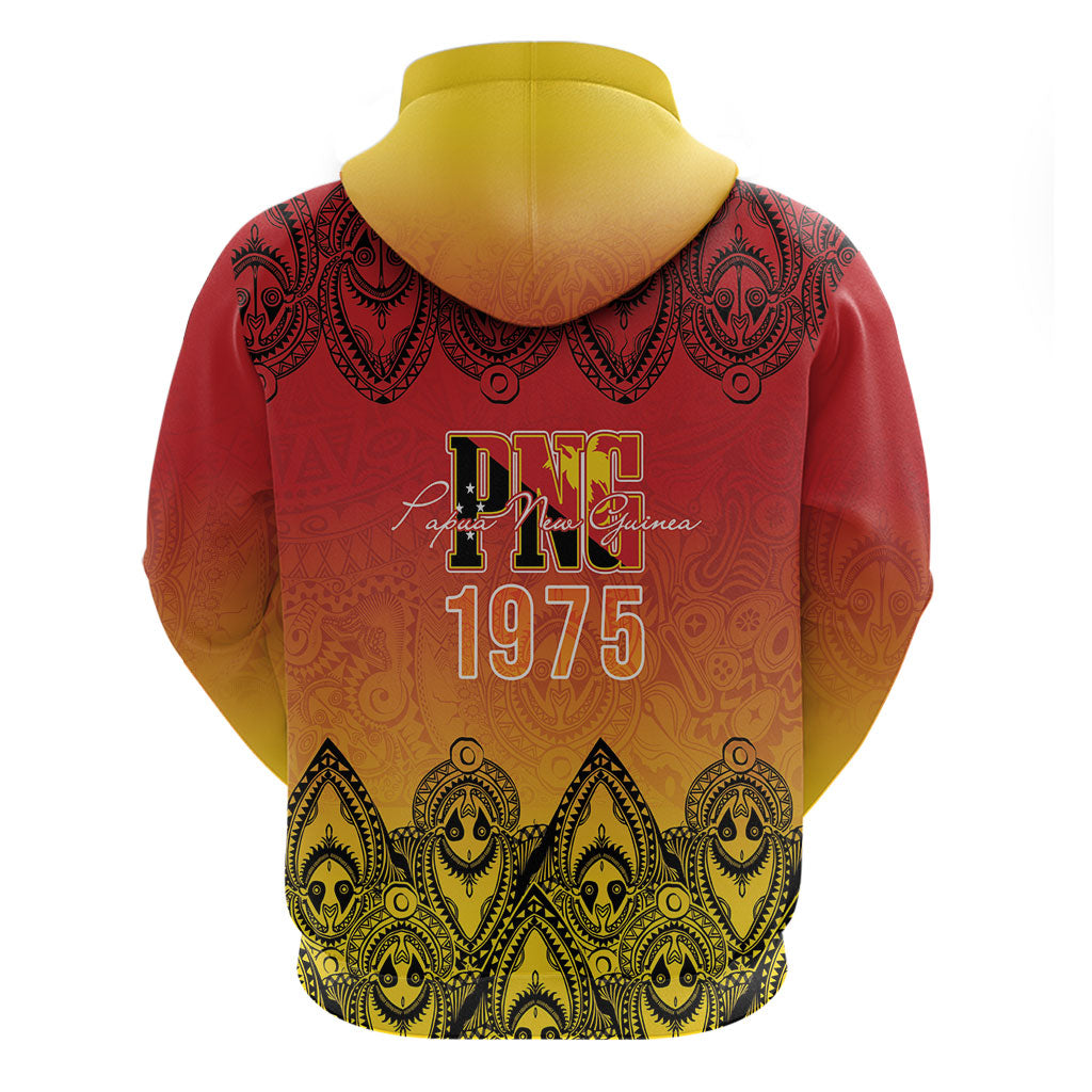 Papua New Guinea 1975 To The Future Personalised Hoodie Sepik Masks LT7 - Polynesian Pride