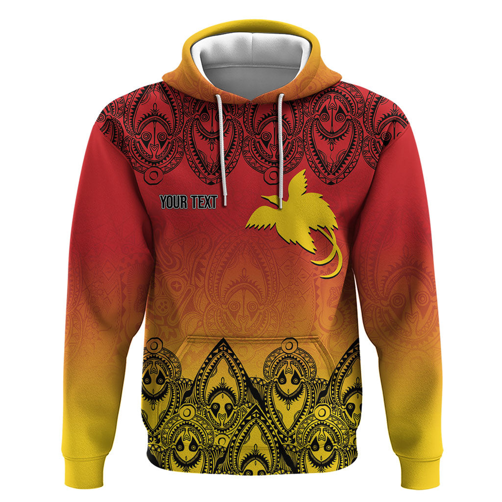Papua New Guinea 1975 To The Future Personalised Zip Hoodie Sepik Masks LT7 Pullover Hoodie Red - Polynesian Pride