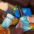 Polynesia Turtle 4 in 1 Can Cooler Tumbler Watercolor Abstract Style