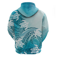 Polynesia Turtle Hoodie Watercolor Abstract Style