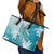 Polynesia Turtle Leather Tote Bag Watercolor Abstract Style