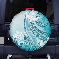 Polynesia Turtle Spare Tire Cover Watercolor Abstract Style