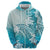 Polynesia Turtle Zip Hoodie Watercolor Abstract Style