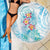 Sea Blue Polynesian Jellyfish Beach Blanket Watercolor Glows - Polynesian Pride