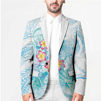Sea Blue Polynesian Jellyfish Blazer Watercolor Glows - Polynesian Pride