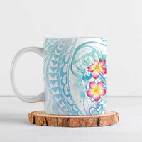 Sea Blue Polynesian Jellyfish Ceramic Mug Watercolor Glows - Polynesian Pride