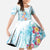 Sea Blue Polynesian Jellyfish Family Matching Mermaid Dress and Hawaiian Shirt Watercolor Glows - Polynesian Pride