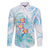 Sea Blue Polynesian Jellyfish Family Matching Mermaid Dress and Hawaiian Shirt Watercolor Glows - Polynesian Pride