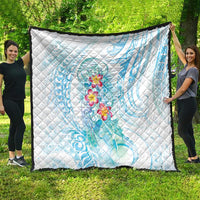 Sea Blue Polynesian Jellyfish Quilt Watercolor Glows - Polynesian Pride