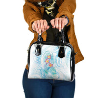 Sea Blue Polynesian Jellyfish Shoulder Handbag Watercolor Glows - Polynesian Pride