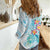 Sea Blue Polynesian Jellyfish Women Casual Shirt Watercolor Glows - Polynesian Pride