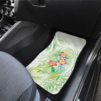 Summer Green Polynesian Jellyfish Car Mats Watercolor Glows - Polynesian Pride