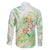 Summer Green Polynesian Jellyfish Family Matching Off The Shoulder Long Sleeve Dress and Hawaiian Shirt Watercolor Glows - Polynesian Pride