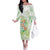 Summer Green Polynesian Jellyfish Family Matching Off The Shoulder Long Sleeve Dress and Hawaiian Shirt Watercolor Glows - Polynesian Pride