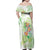 Summer Green Polynesian Jellyfish Family Matching Off Shoulder Maxi Dress and Hawaiian Shirt Watercolor Glows - Polynesian Pride